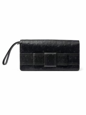 Kate Spade Ostritch Leather Wristlet / Wallet With Bow